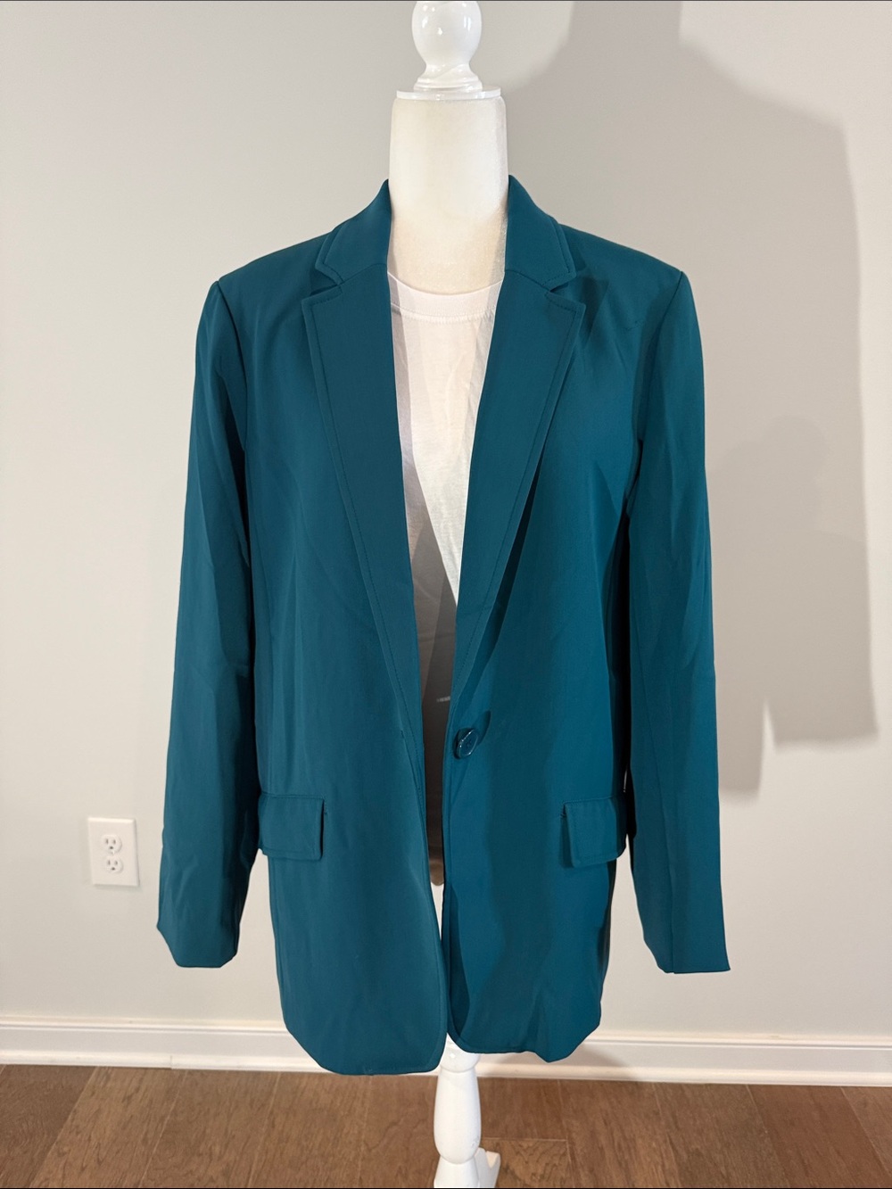Teal Single-Button Woman’s Blazer - Classic Tailored Style